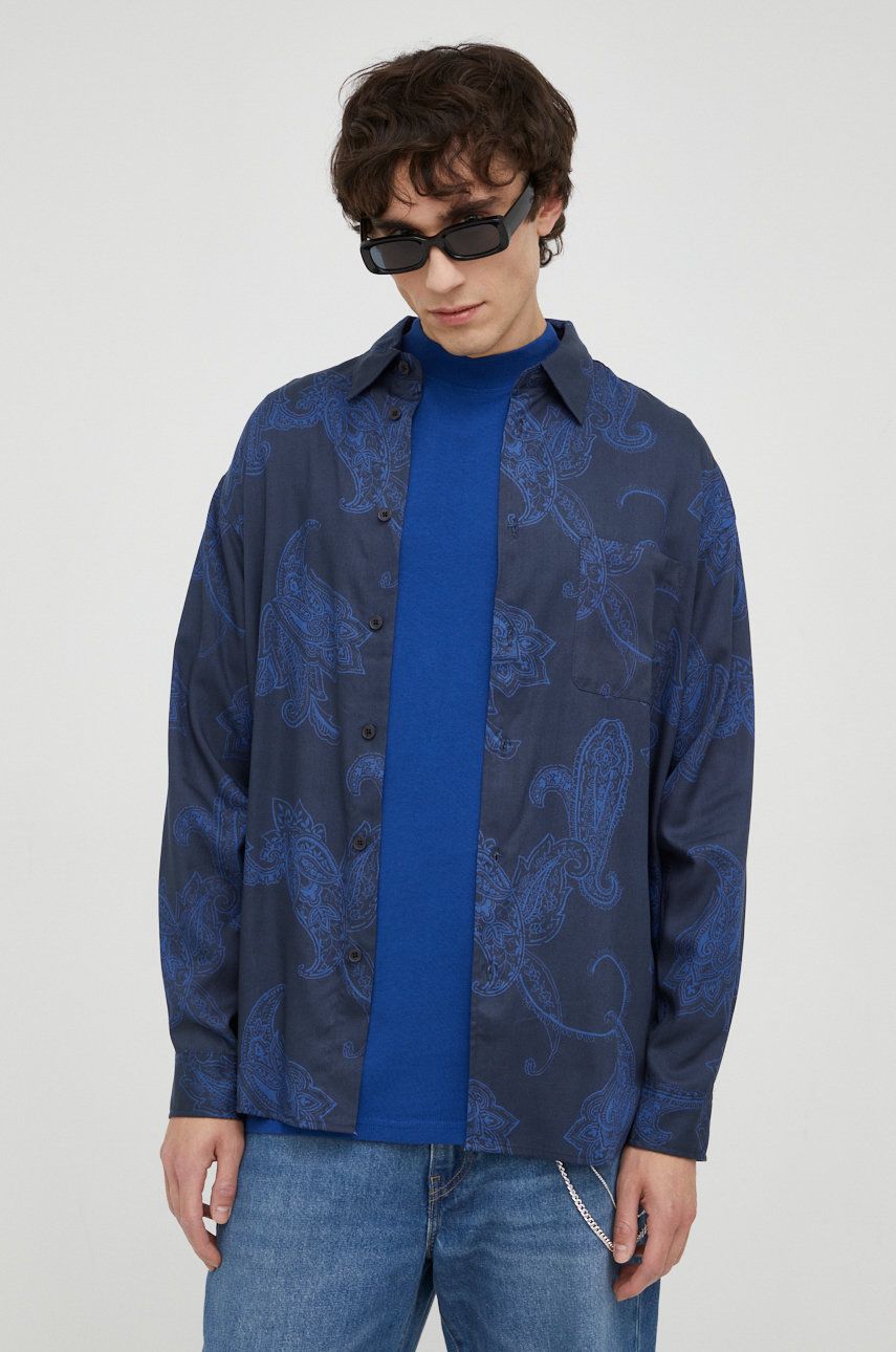 Košeľa Samsoe Samsoe Luan J Shirt Navy | M22300048, 0