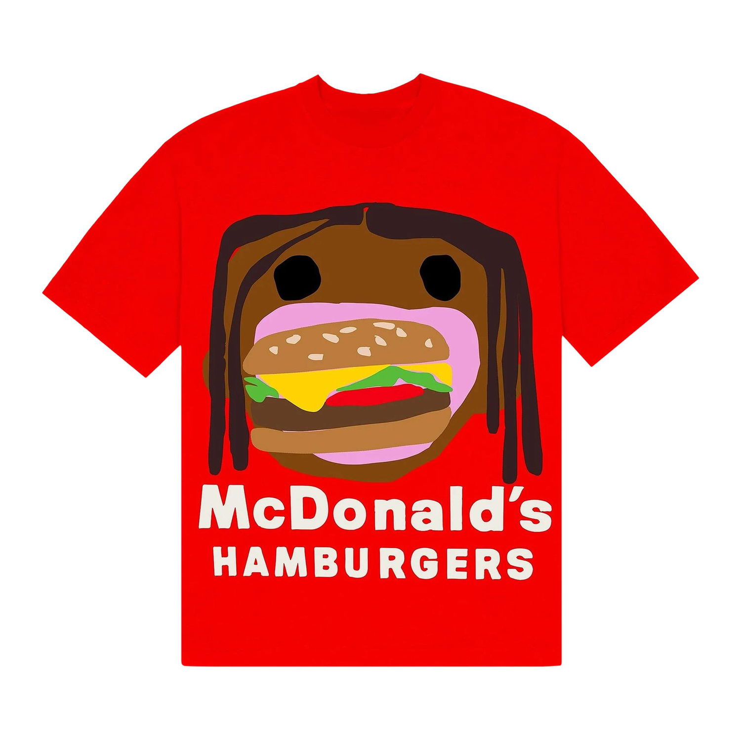 Tričko Cactus Jack by Travis Scott Cactus Plant Flea Market x Burger Mouth T-Shirt Červená | CJMD SS172 RED, 1