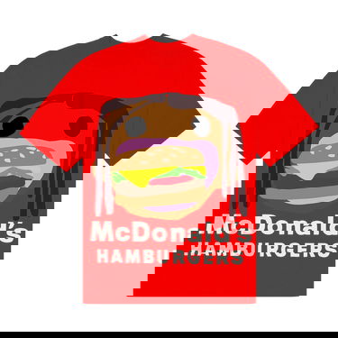 Tričko Cactus Jack by Travis Scott Cactus Plant Flea Market x Burger Mouth T-Shirt Červená | CJMD SS172 RED, 1