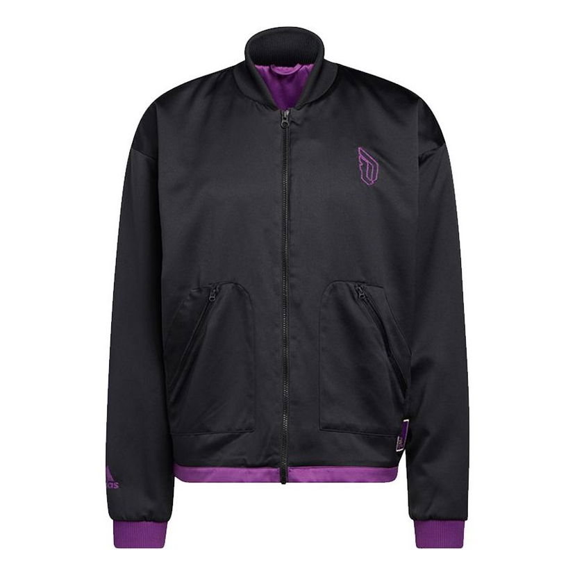 Bomber bunda adidas Originals Basketball Satin Bomber Jacket Čierna | HE5466