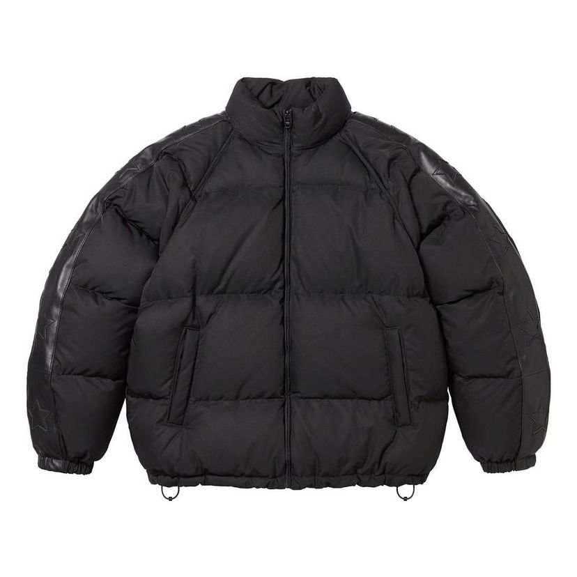 Prešívaná bunda Supreme Star Sleeve Puffer Jacket Čierna | SUP-FW23-235