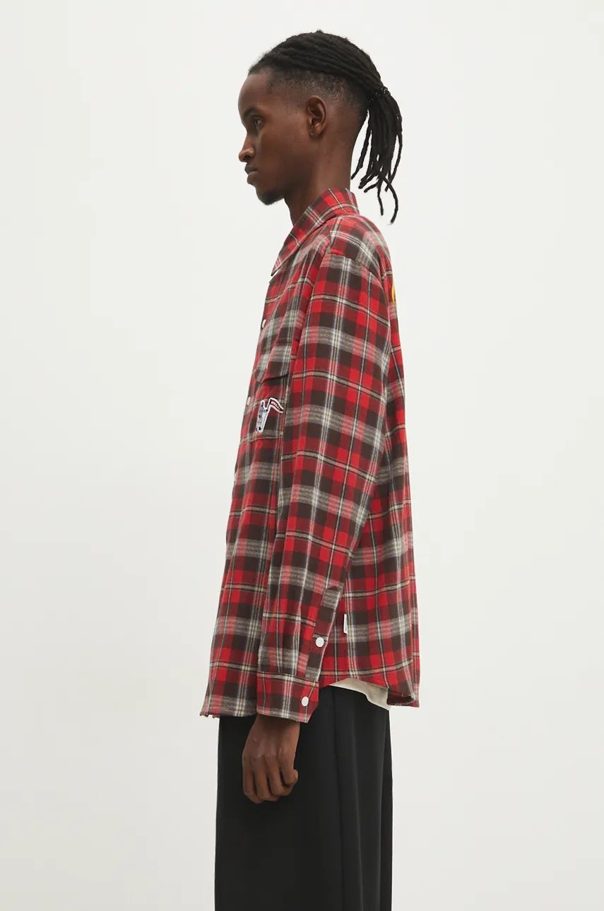 Košeľa BILLIONAIRE BOYS CLUB Longsleeve Check Shirt Červená | B24322, 1