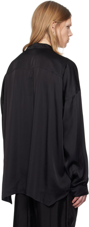 Košeľa Rick Owens Rick Owens Oversized Snap Collar Shirt Čierna | RU01E5293 SCH, 2