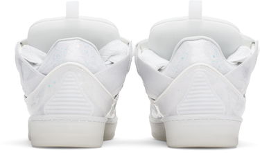 Tenisky a topánky LANVIN White Leather Curb Glitter Effect Sneakers Biela | FU-SKDK12-MEDU-P25, 1