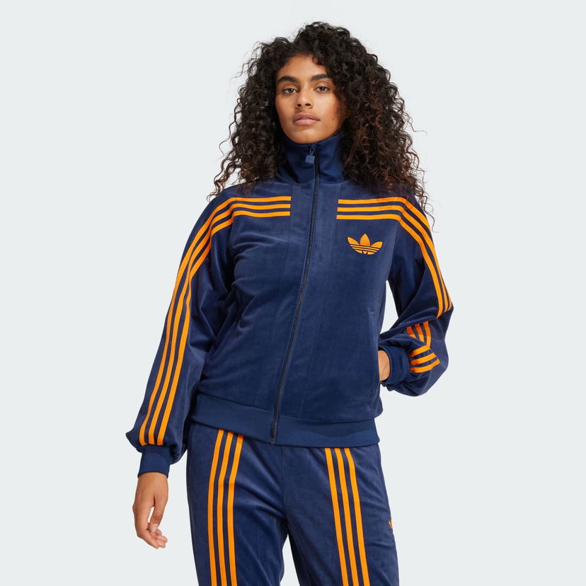 Bunda adidas Performance 70s Velour Track Jacket Modrá | JN8287