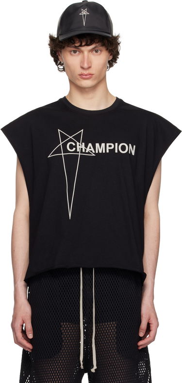 Tielko Rick Owens Rick Owens Champion Edition Tatlin Tank Top Čierna | CM01E1668 CHJG JERSEY, 0