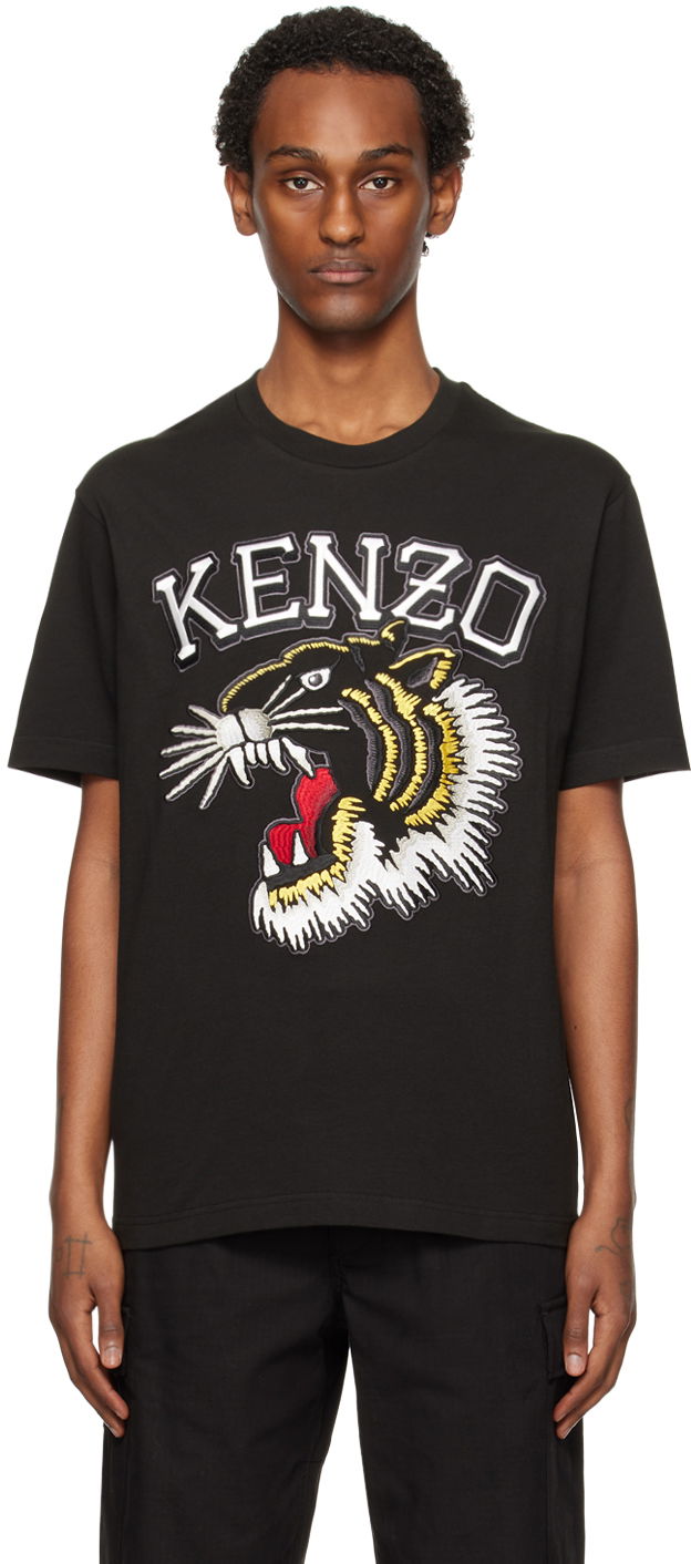 Tričko KENZO Paris Varsity Tiger T-Shirt Čierna | FE55TS1874SG