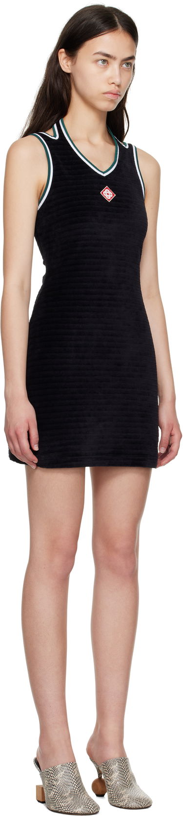 Šaty Casablanca Casablanca Hippie Tennis Minidress Čierna | WPF25-DR-147-01, 1