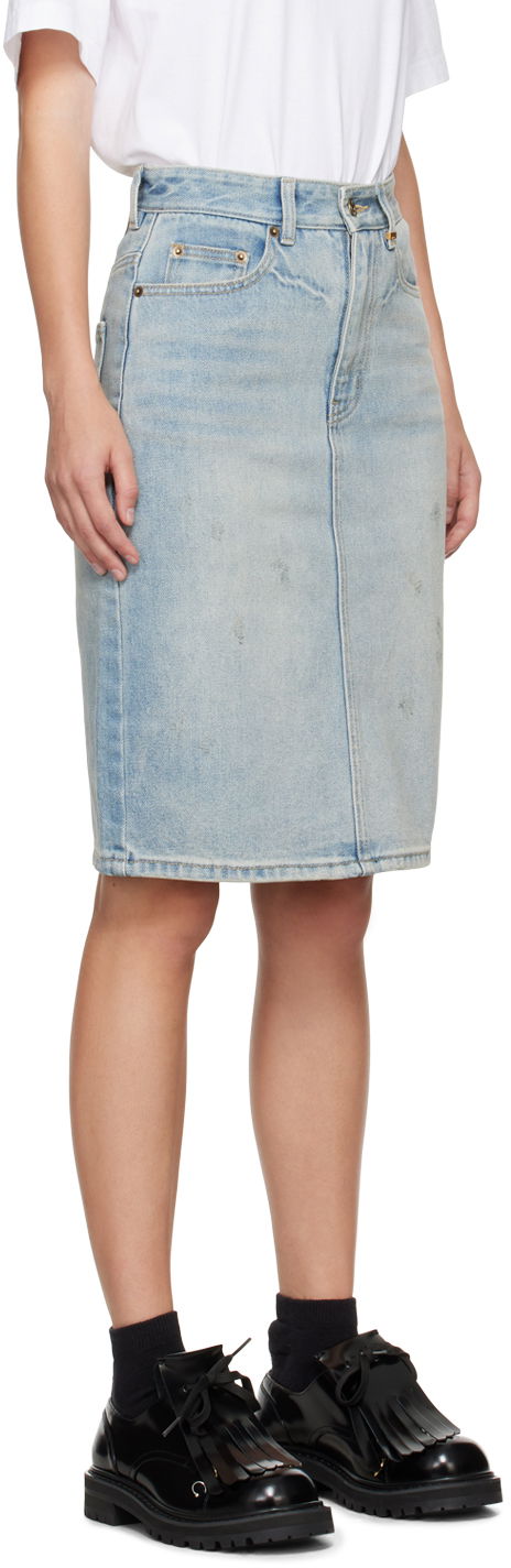 Sukňa We11done Washed Denim Midi Skirt Modrá | WD-DS2-24-372-W-SK, 1