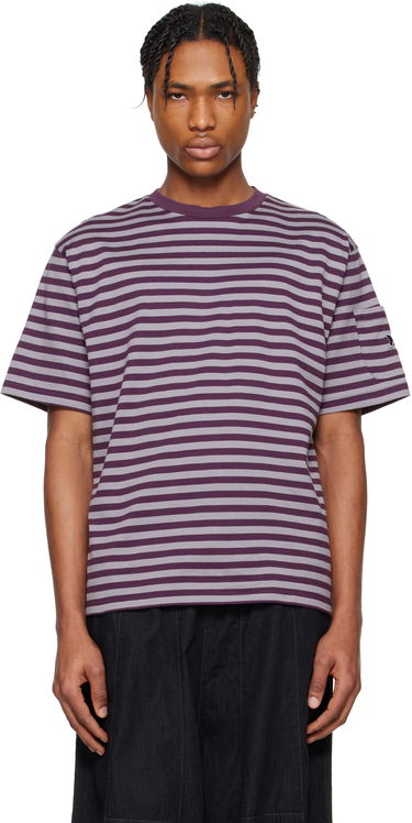 Tričko Needles NEEDLES Cotton Stripe T-Shirt Fialová | QV364, 0