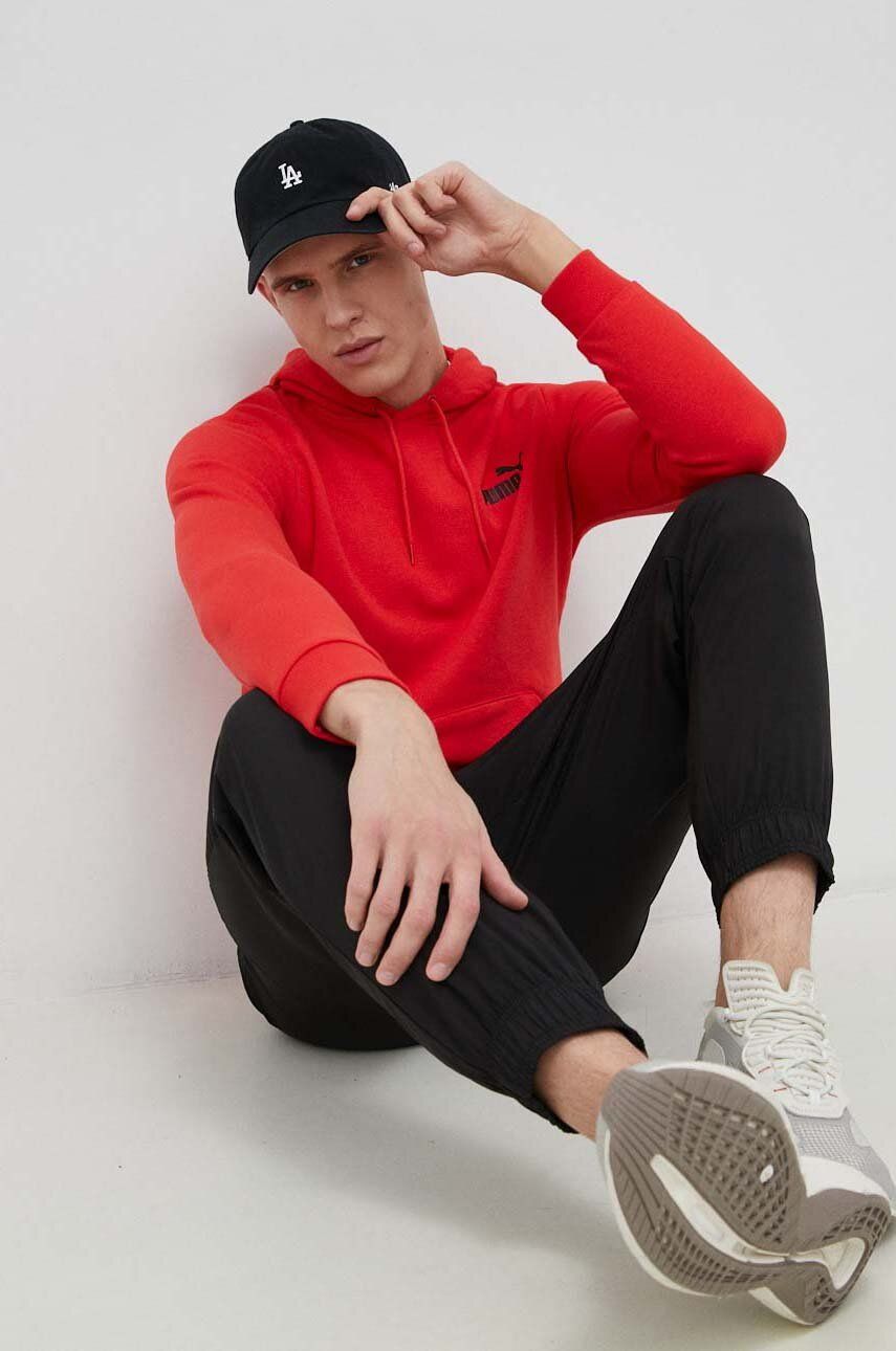 Mikina Puma Essentials Small Logo Hoodie Červená | 586692, 0