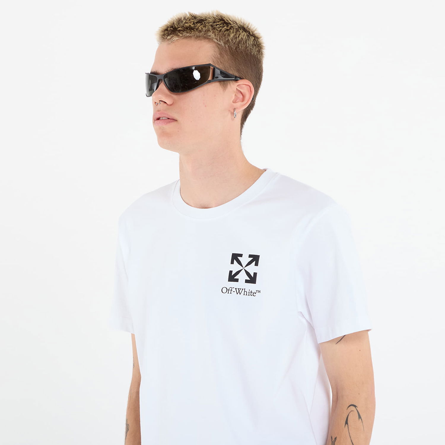 Tričko Off-White Off-White Small Arrow Slim S/S T-Shirt Biela | OMAA027F25JER00F0110, 1