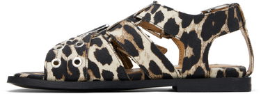 Šaty GANNI GANNI Buckle Strap Denim Sandals Béžová | S2936, 2
