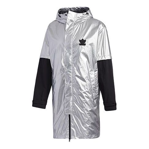 Pláštenka adidas Originals Originals Liquid Metal Hooded Windbreaker Metalická | GT7292, 0