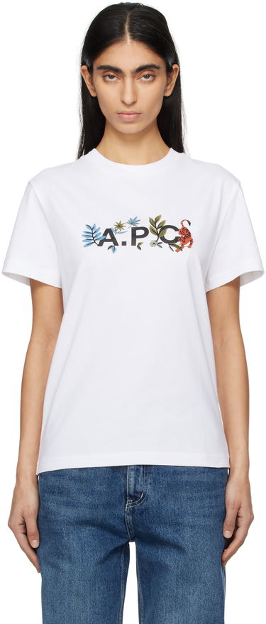 Tričko A.P.C. A.P.C. Auguste Floral Graphic T-Shirt Biela | COBQX-M26497, 0