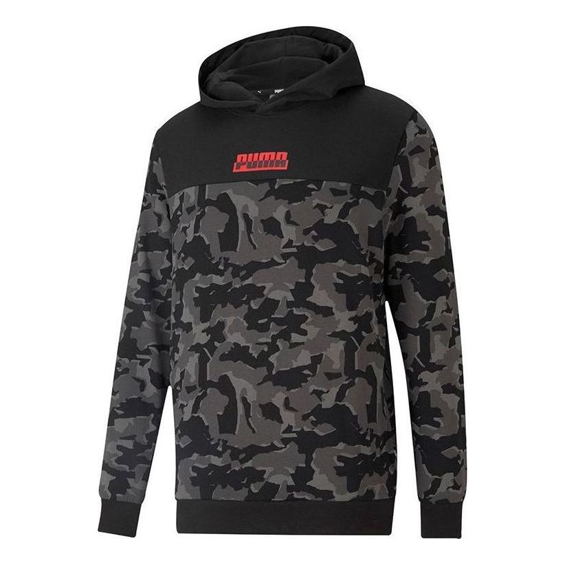Mikina Puma Camo Printed Hoodie Čierna | 588499-01