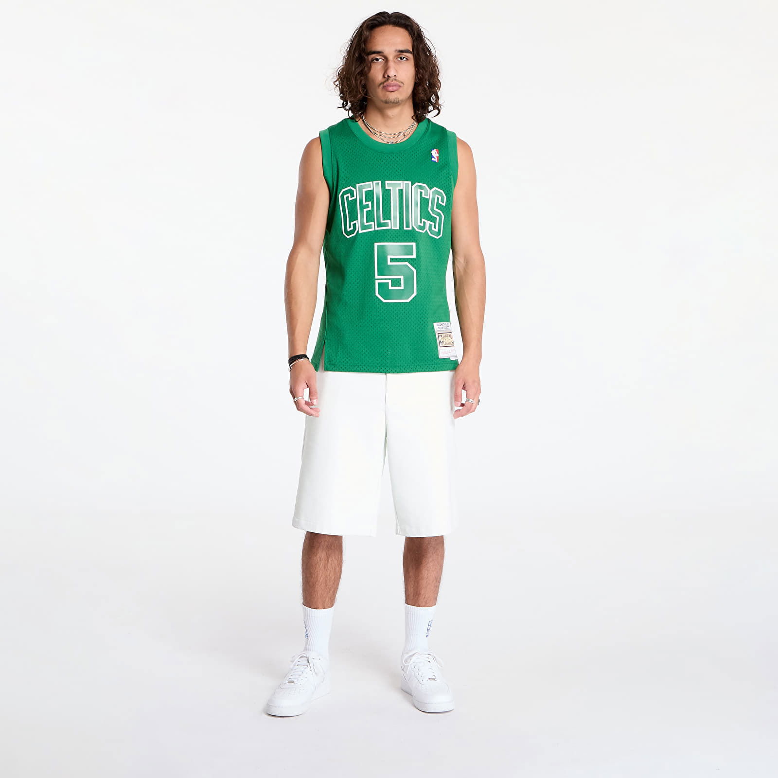 Boston Celtics 5 Kevin Garnett Day Swingman Jersey Green