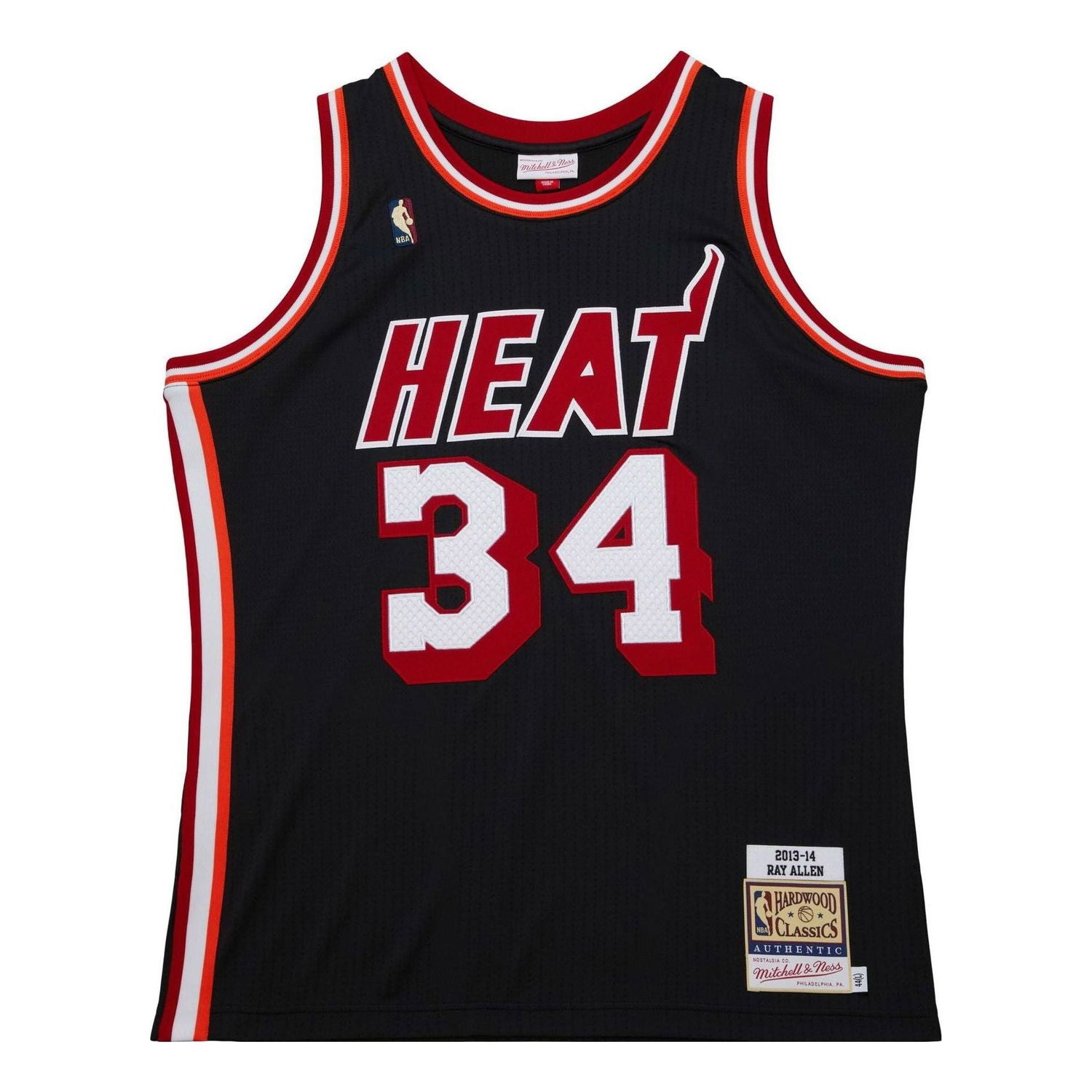 Dres Mitchell & Ness Miami Heat 'Ray Allen 34' Basketball Jersey Čierna | AJY46495-MHE13RALBLCK, 0