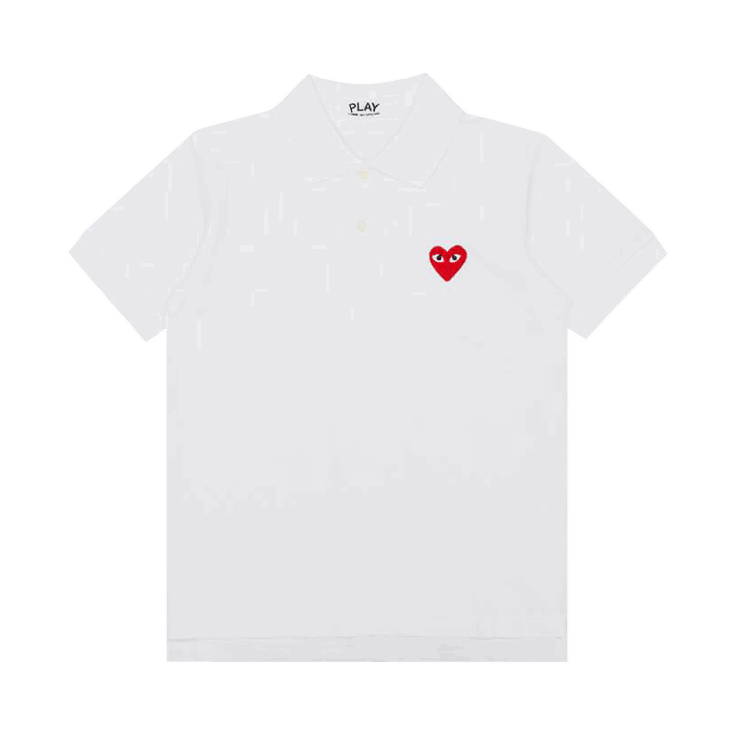 Polo tričko Comme des Garçons PLAY Red Heart Polo Shirt Biela | AZ T005 051 5, 0