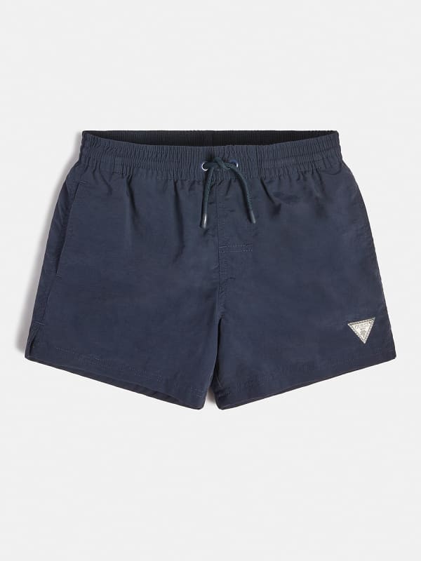 Plavky GUESS Small Triangle Logo Patch Swimtrunk Navy | L3GZ00WFFI2