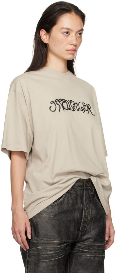 Tričko Ottolinger Ottolinger Oversized Puffy Logo T-Shirt Béžová | 1150102121, 1