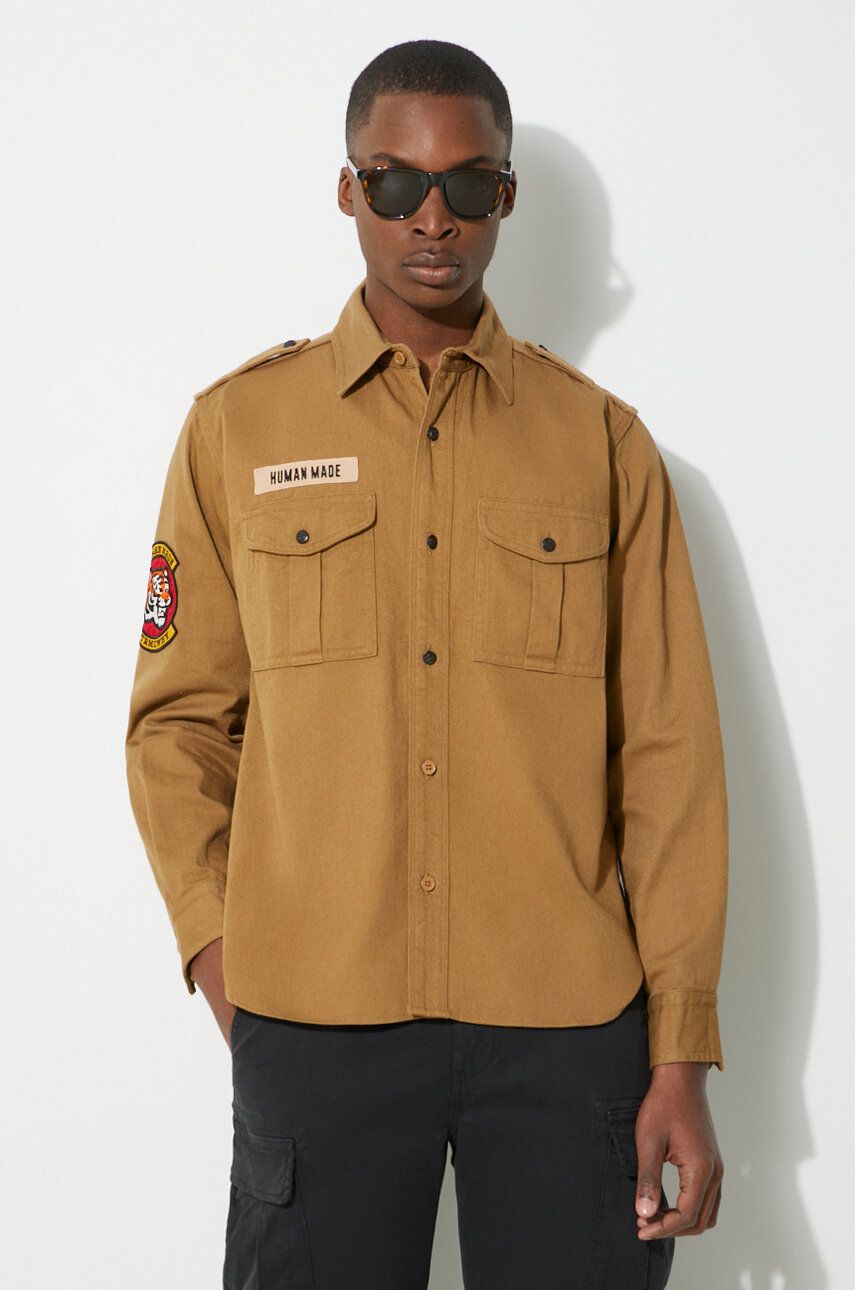 Košeľa Human Made Boy Scout Regular Fit Shirt Hnedá | HM27SH001, 0