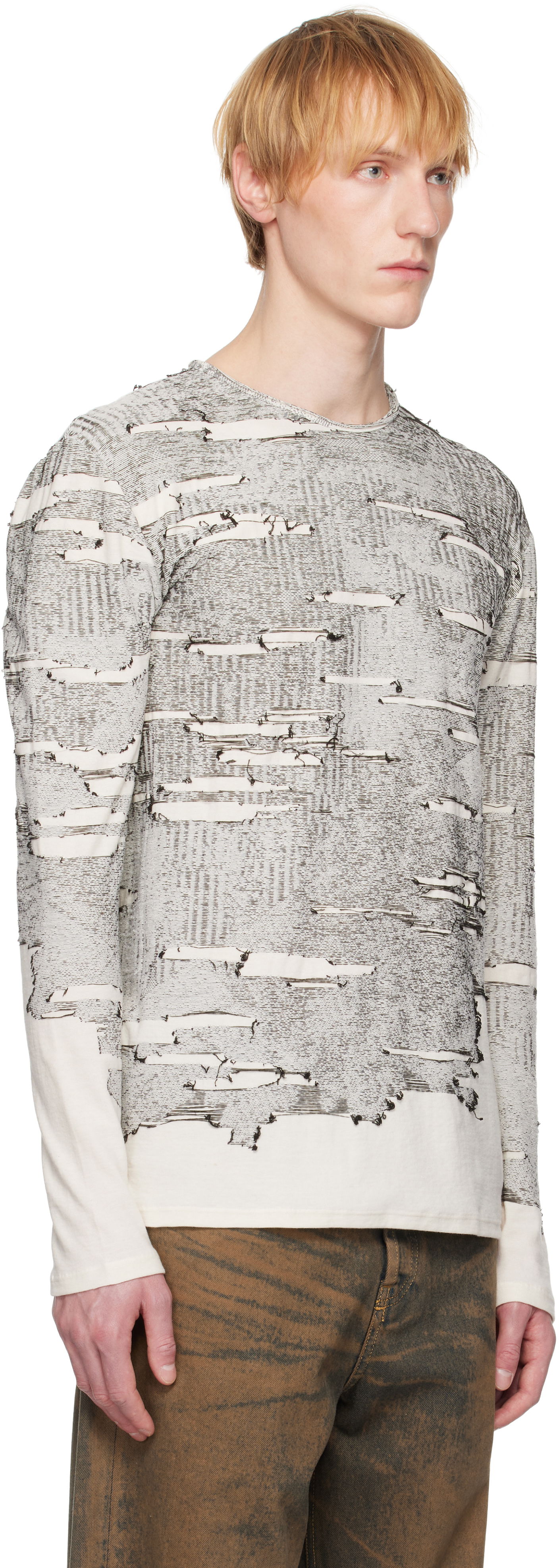 Tričko Diesel Diesel K-Cadmo Long Sleeve T-Shirt Biela | A18119-0AFBV-129, 1