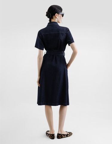 Šaty Dolce & Gabbana Dolce & Gabbana Silk Denim Shirt Dress Modrá | F6TMBDG8MR3S9001, 2
