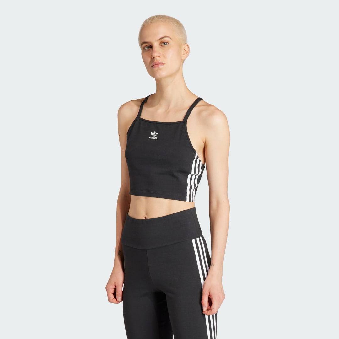 Crop Top adidas Originals Adicolor 3-Stripes Crop Top Čierna | IU2405, 1