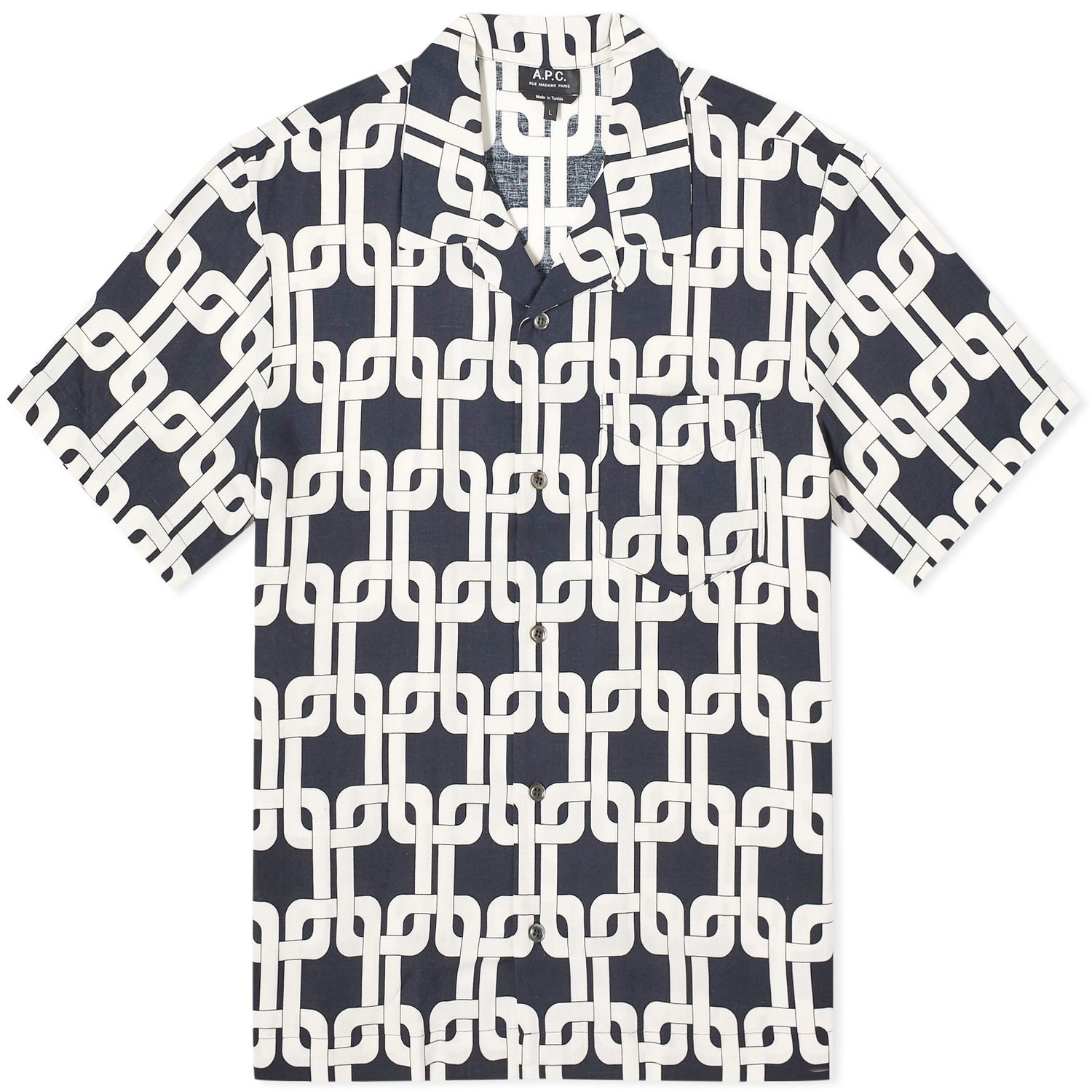 Košeľa A.P.C. Lloyd Short Sleeve Shirt Navy | VIAKJ-H12495-IAK, 0