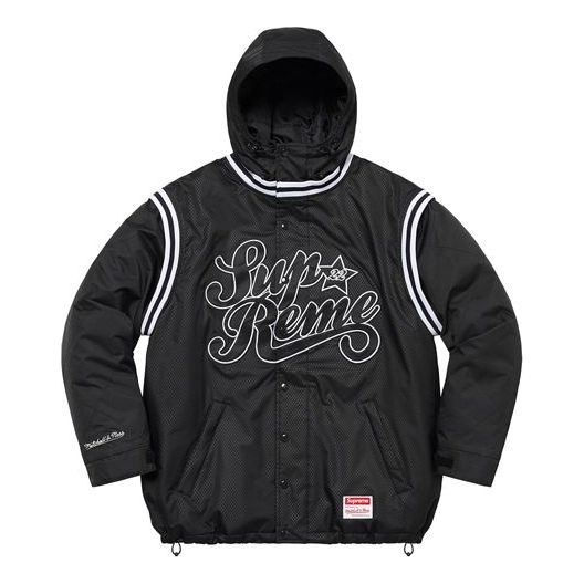 Bomber bunda Supreme Mitchell & Ness Quilted Sports Jacket Čierna | SUP-SS22-627