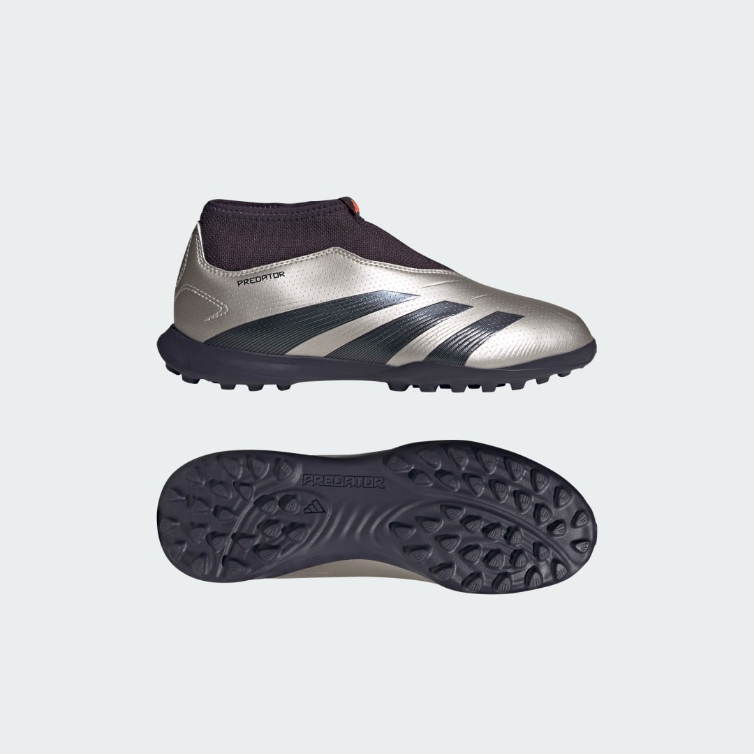 Tenisky a topánky adidas Performance Predator League Laceless Turf Kids Metalická | IF6428, 0