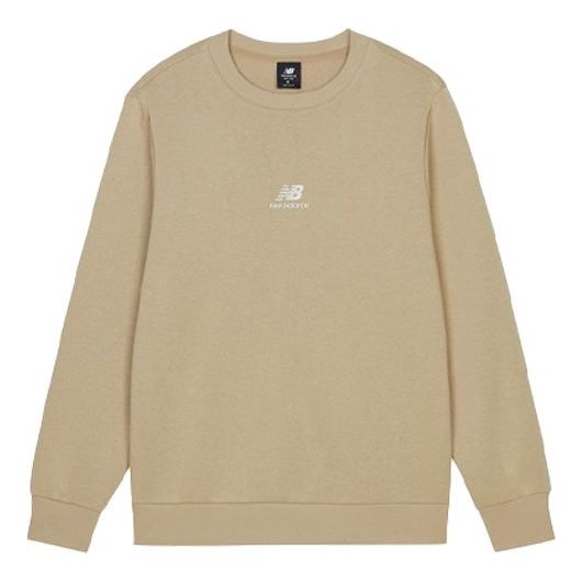 Sveter New Balance New Balance Logo Round Neck Sweatshirt Béžová | AMT13343-HNA, 0