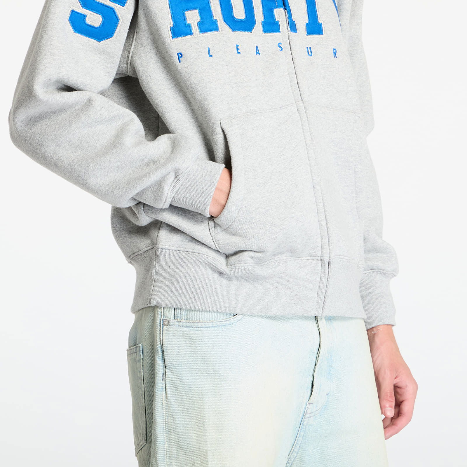 Wave Zip Hoodie Heather Grey