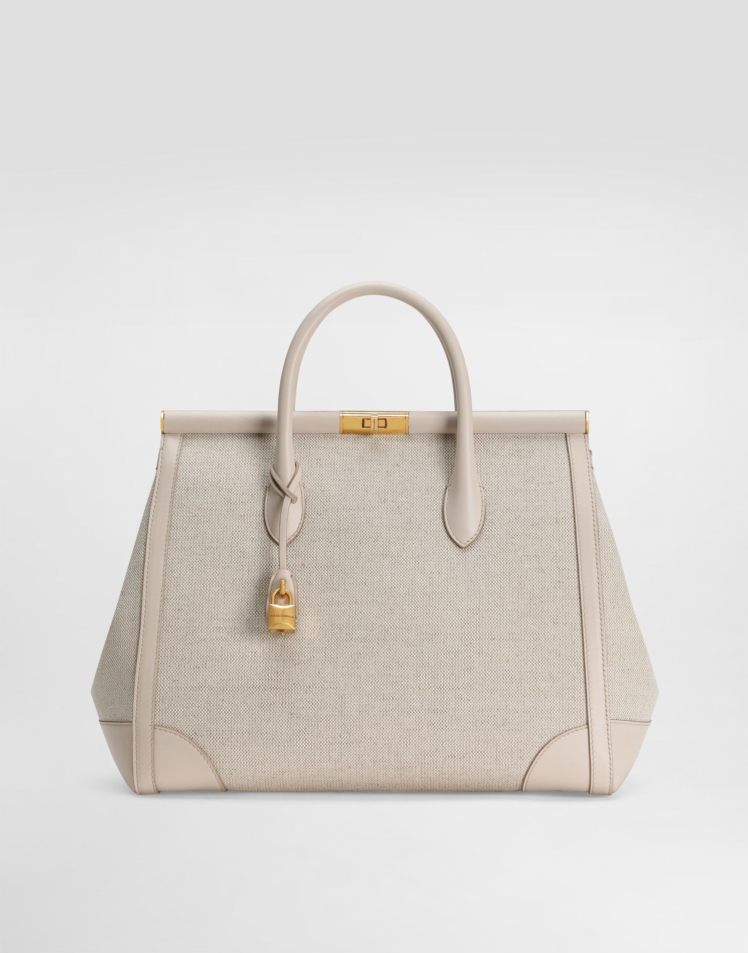 Kabelka Dolce & Gabbana Dolce & Gabbana Marlene Fabric and Calfskin Handbag Béžová | BB7763A9AC88M043, 0
