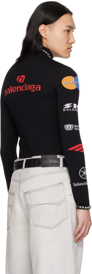 Sveter Balenciaga Ski Long Sleeve Fitted Turtleneck Čierna | 807778-T1699-2771, 2