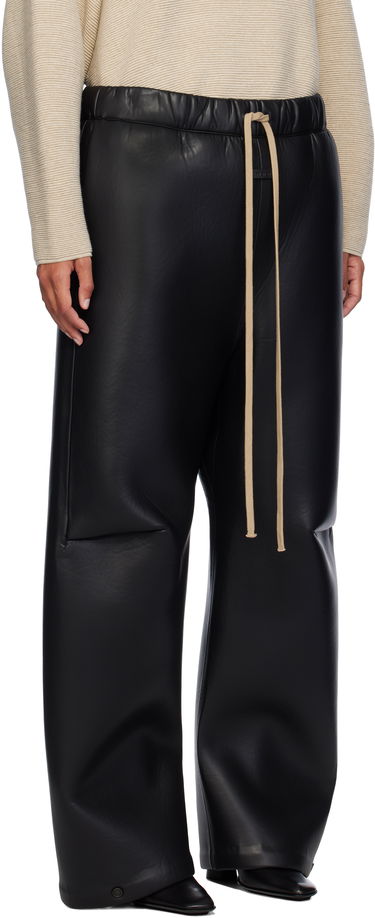 Nohavice Fear of God Fear of God Neoprene Knee Pleat Wide Leg Faux-Leather Trousers Čierna | FG840-318PCN, 1