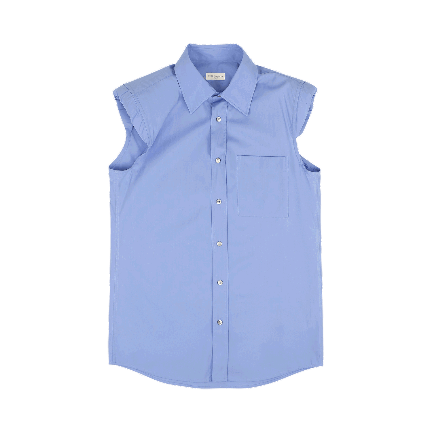 Košeľa Dries Van Noten Casual Padded Sleeveless Shirt Modrá | 95 DVN 1052, 0