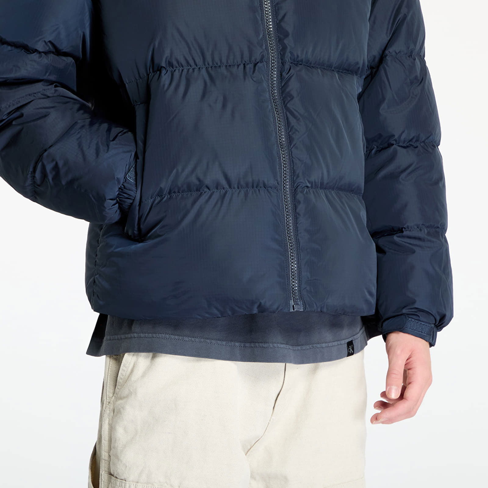 Flag Back Alaska Puffer Jacket Blue