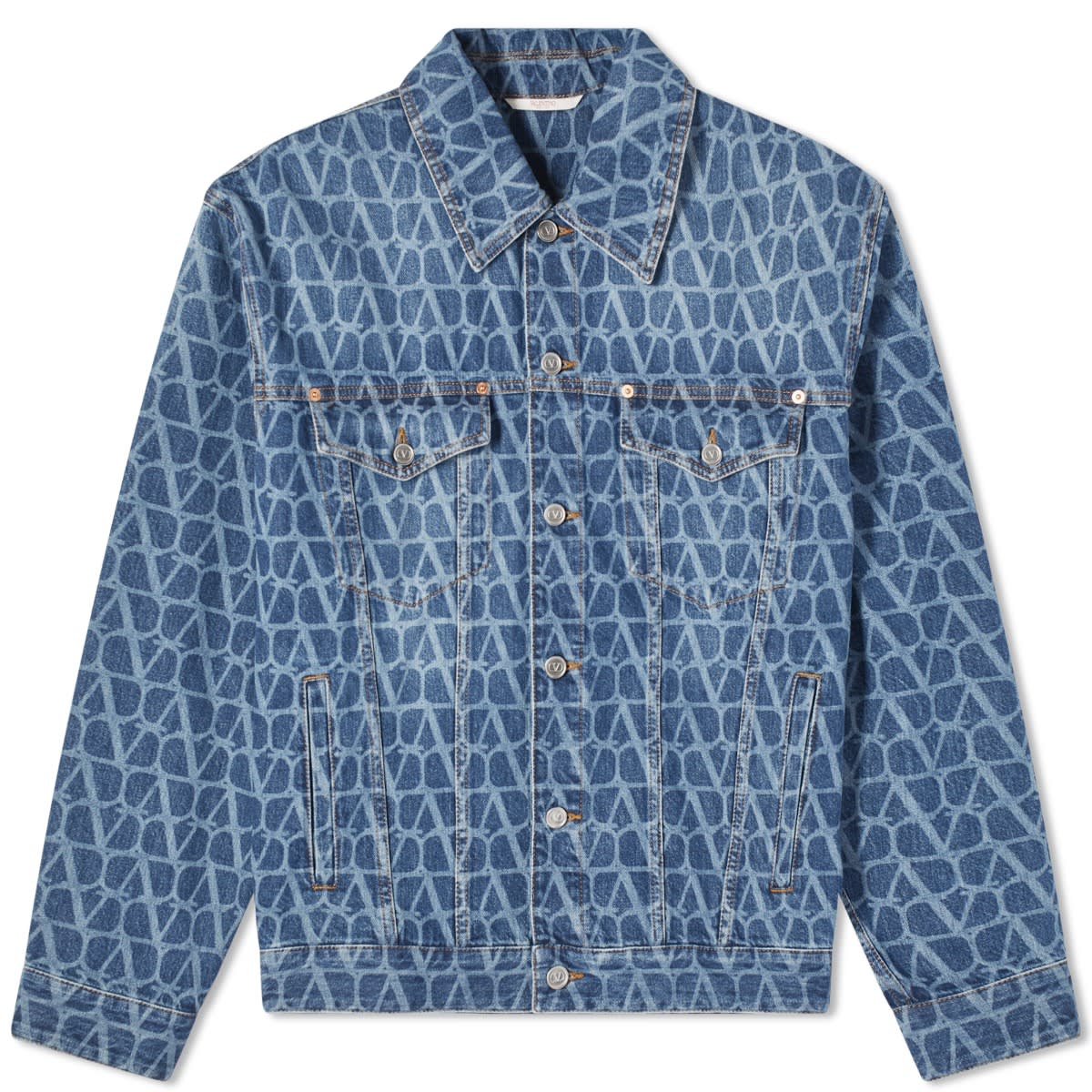 Košeľa Valentino Men's Icon Denim Jacket Blue Modrá | 4V3DC03E9WE-558, 0