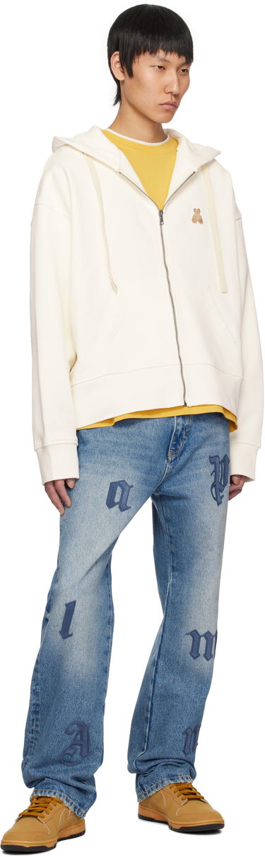 Džínsy Palm Angels Palm Angels Logo Patch Straight Leg Jeans Modrá | PMYA041S25DEN0064040, 3