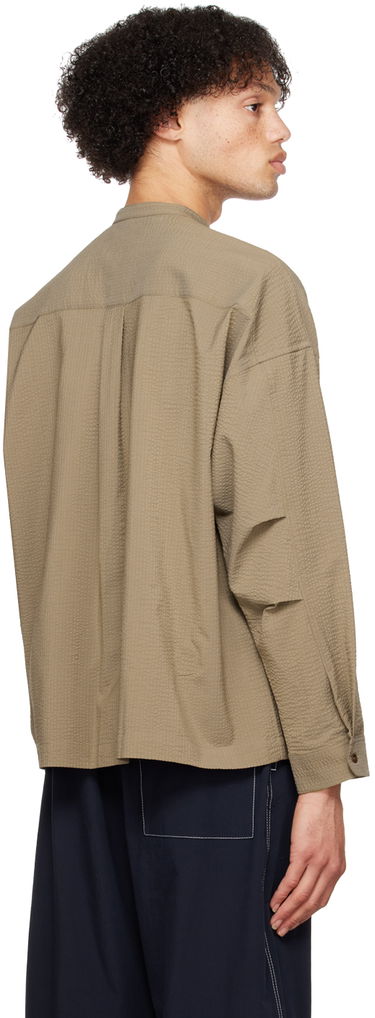 Košeľa sage NATION SAGE NATION Band Collar Shirt Zelené | S036 POCKET PARKA SHIRT, 2