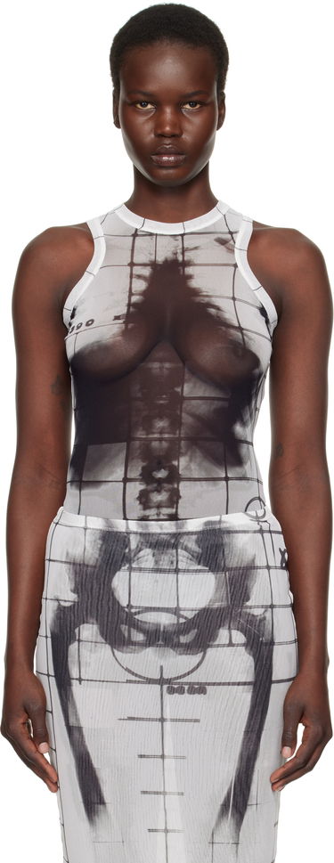 Šaty Jean Paul Gaultier Jean Paul Gaultier 'The Squeletor' Printed Bodysuit Biela | 25/33-F-BD058-T580-0100, 0