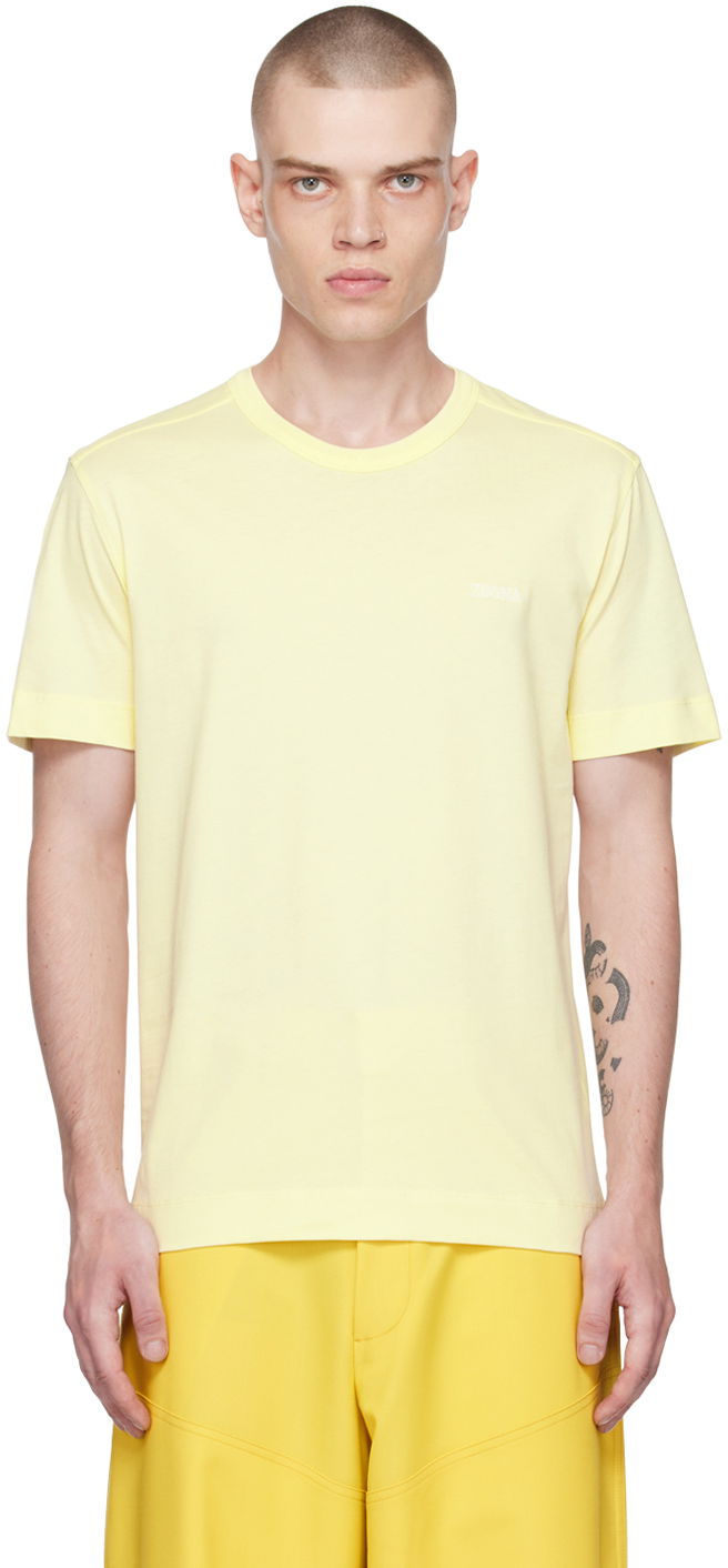 Tričko ZEGNA Embroidered Logo T-Shirt Žltá | UB360A5-B760, 0