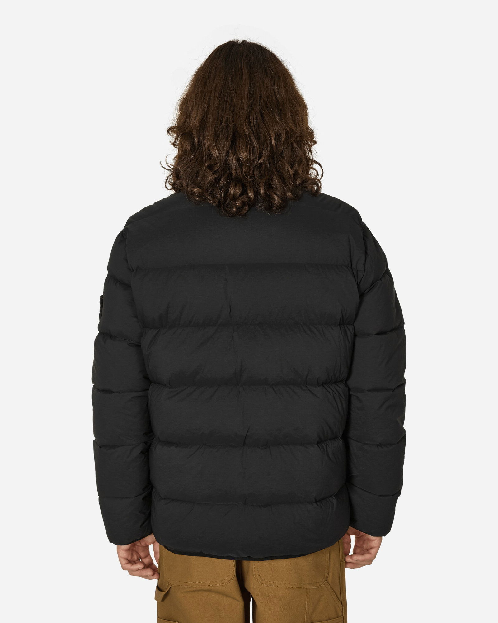 Seamless Tunnel Nylon Down Jacket Black