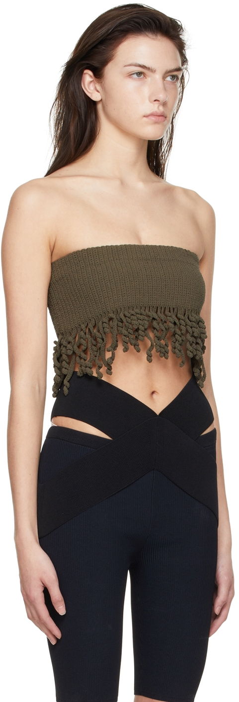 Tielko Dion Lee Dion Lee Cotton Fringe Bandeau Zelené | A7572S22, 1