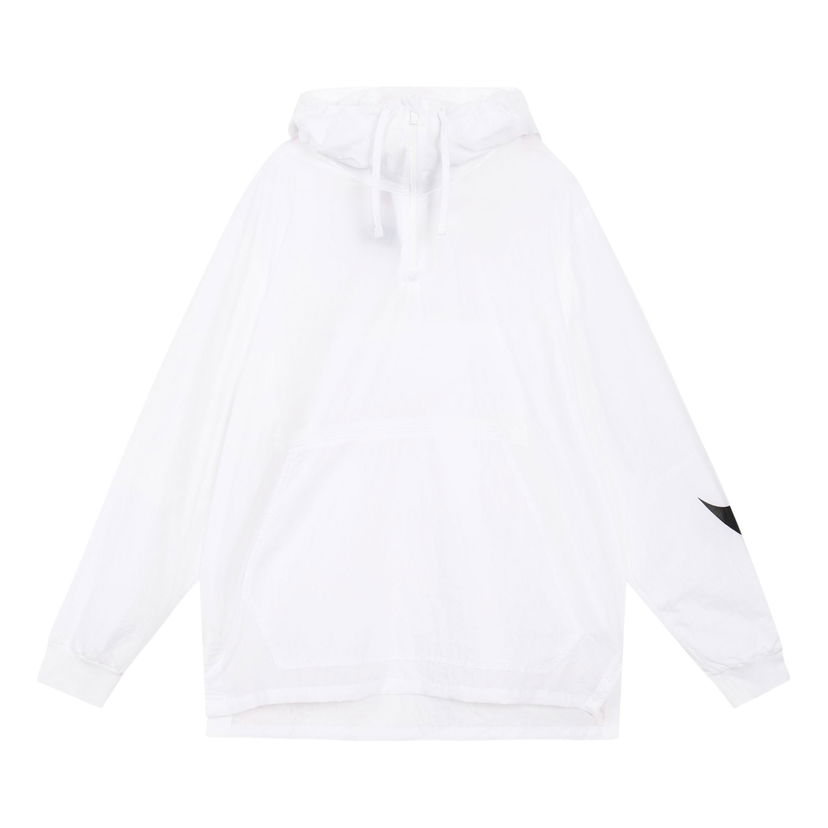 Vetrovka Nike Swoosh Large Logo Half Zipper Hooded Jacket Biela | CW6207-100