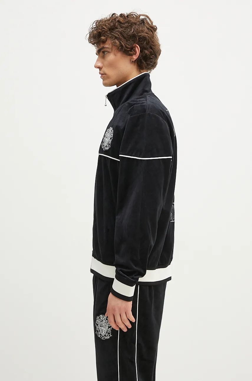 Mikina BILLIONAIRE BOYS CLUB Velour Track Top With Application Čierna | B24342, 1
