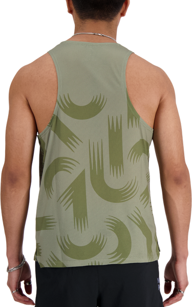 Tielko New Balance London Edition Printed Athletics Run Singlet Zelené | mt41297d-dek, 1