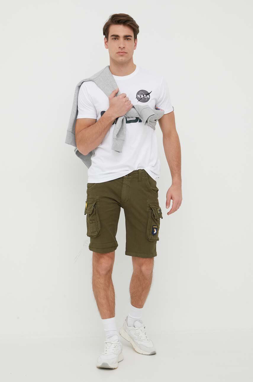 Tričko Alpha Industries NASA Rainbow Reflective Tee Biela | 178501RR.09, 1